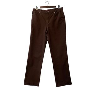 Gloria Vanderbilt Amanda Jeans Stretch Brown Women’s Size 14 High Rise